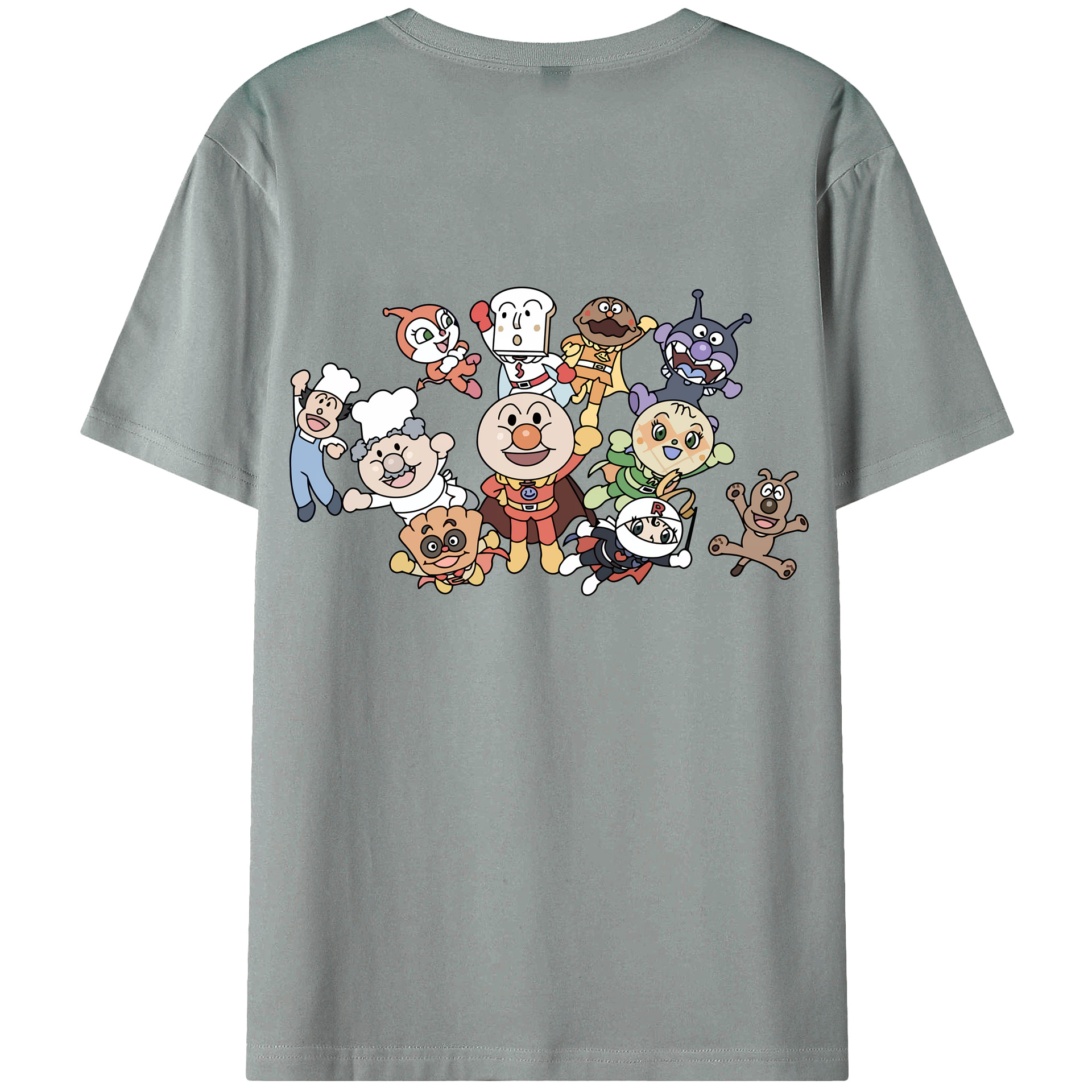 （画像用） アンパンマン Anpanman 綿100％ メンズ半袖Tシャツ（バックプリント） 通気性